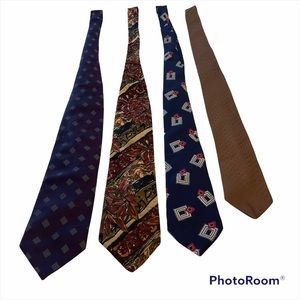 Lot Of (4) Neck Ties, Various Sizes EXCELLENT! Lot #6